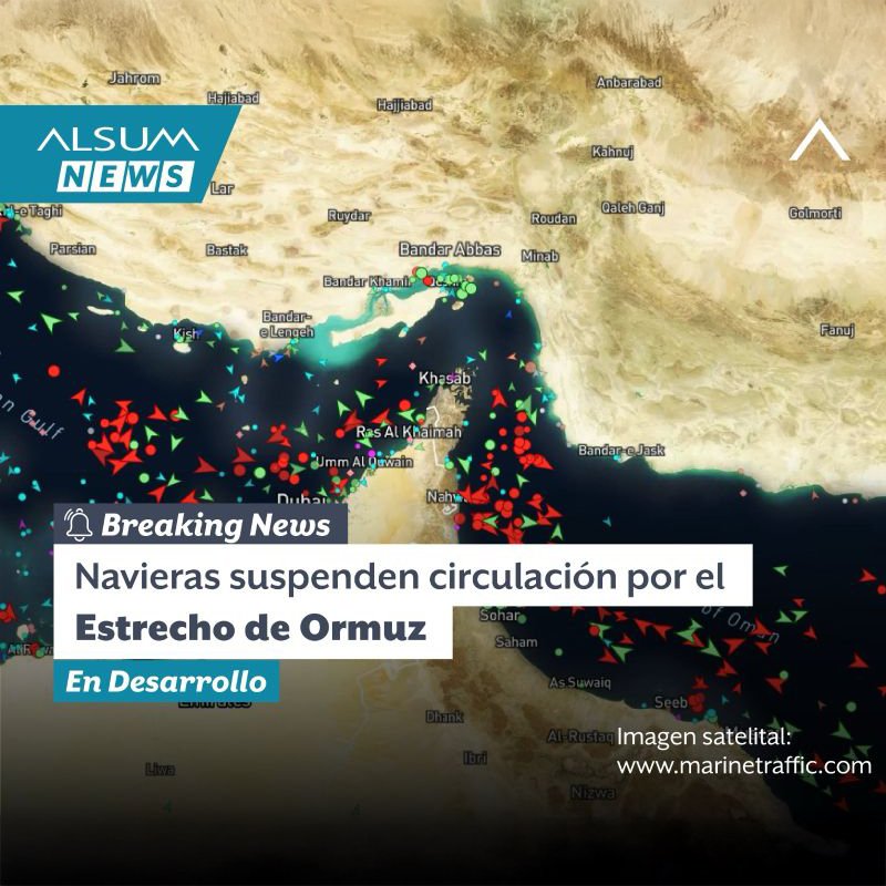 #Noticias | Navieras suspenden circulación por el Estrecho de Ormuz tras conflicto en Medio Oriente